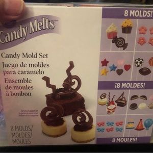 Wilton’s candy mold set. Makes petit candies and trim pieces to decorate with.